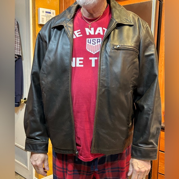 Men’s Cherokee supple leather bomber style jacket, size XL - Picture 10 of 10